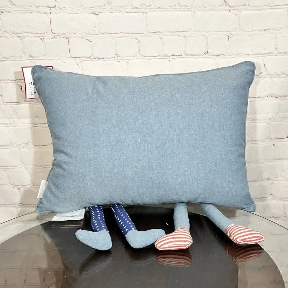 Super Cute Accent Pillow with Knome details by Storehouse Patriotic theme NWT